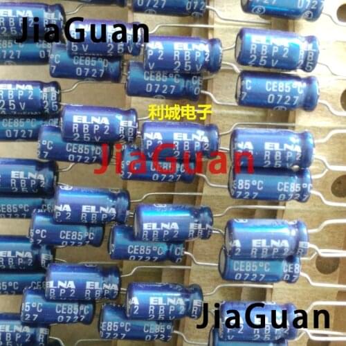 50PCS NEW ELNA RBP2 25V4.7UF 5X11MM blue robe 25v 4.7uf audio electrolytic capacitor R2B 4.7uF/25V BP 4.7UF 25V