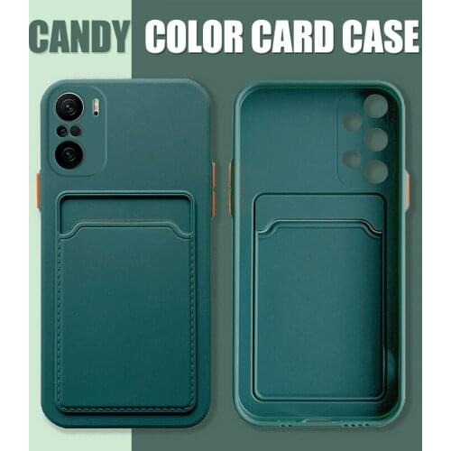LOVECOM Wallet Card Slot Holder Bag Phone Case For Xiaomi 10S Redmi Note 10 4G Note 10 Pro K40 Pro Soft Silicone Candy Cover