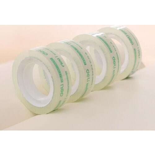 DeLi 8 rolls Transparent Tape Set Office Stationery Supplies for Student Handwork Packaging Tape Strong Viscosity 18mmX20yX38um