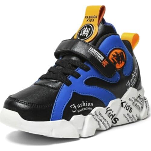 Spring Autumn Childrens Sport Shoes Fashion Boy Basketball Shoes Girl Lightweight Leather Waterproof Casual Childrens Running