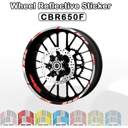 FOR HONDA CBR650F CBR 650F CBR650 F Motorcycle Decorative Stripe Sticker Front Rear Wheel Reflective Decal Accessories