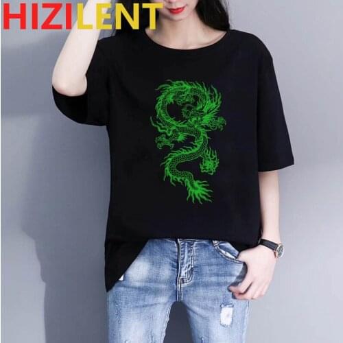 Chinese Style Dragon Printed Oversized Women Tshirt Unisex Harajuku Casual Graphic tshirt Femme Swag y2k trend couple T-shirt