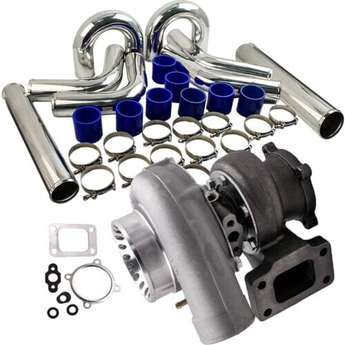 3" 76mm Intercooler Pipe Kit T3 Turbo For Nissan Safari Patrol TD42 GQ Y60 Y61 A/R .70 Cold T3T4 GT3582 GT30 A/R .63 Universal