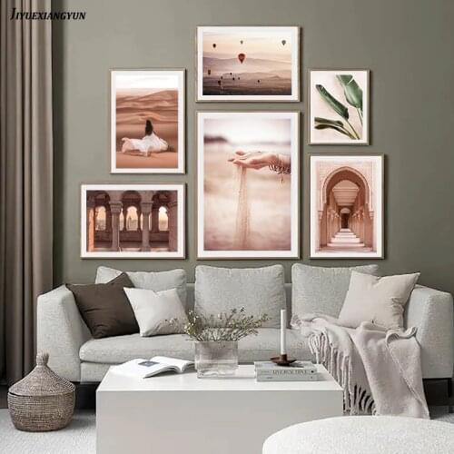 Mosaic Archway Landscape Travel Poster Canvas Painting Wall Art Prints Pictures for Living Room Modern Home Interior Decorative