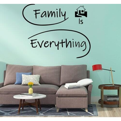 Cartoon phrases Family Wall Stickers Mural Art Home Decor For Living Room Bedroom Wall Art MURAL Drop Shipping