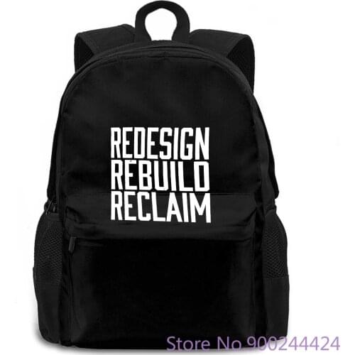 Seth Rollins Redesign Rebuild Reclaim Mens Brand Male Slim Fit women men backpack laptop travel school adult student