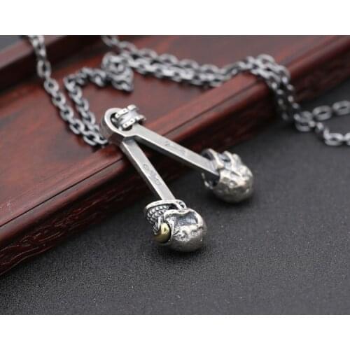 Solid 925 Sterling Silver cyclopia skull men PUNK vintage pendant Charm jewelry A4701