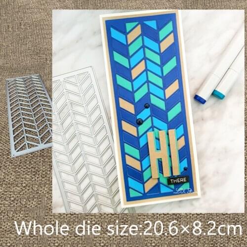 New Design Craft Metal stencil mold Cutting Dies Chevron Frame decoration scrapbook die cuts Album Paper Card Craft Embossing