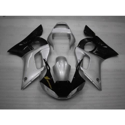 Plastic Fairings for YZFR6 2000 YZFR6 Full Body Kits 2002 YZFR6 Fairing 1998 - 2002 Silvery Black