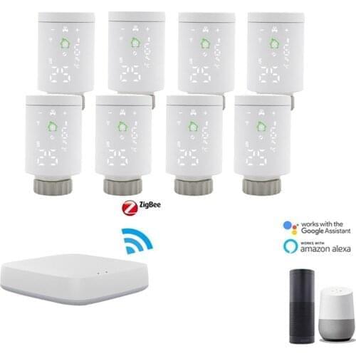 Programmable Thermostat Temperature Controller Receiver and TRV Thermostatic Radiator Valve for Heating Gas Boiler