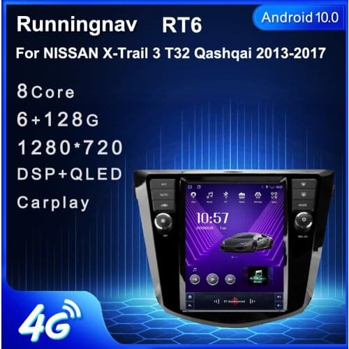 Runningnav For NISSAN X-Trail 3 T32 Qashqai 2013 2014-2017 Tesla Type Android Car Radio Multimedia Video Player Navigation GPS