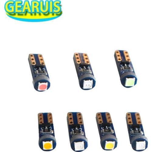 100pcs Led T5 W3W 3030 SMD Non polar 37 73 74 Wedge Instrument Panel Speedometer Tacho Gauge Cluster Lamps Dash Car Bulb Lights
