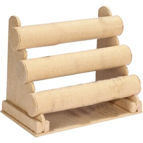 Three-Layer Flannel Bracelet Bracelet Stand Watch Stand Jewelry Display Stand Removable