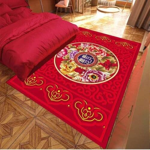 Golden Diamond Velvet New Year Festive Entrance Mat Bedroom Dust-proof and Wash-free Carpet Bathroom Kitchen Entrance Mat