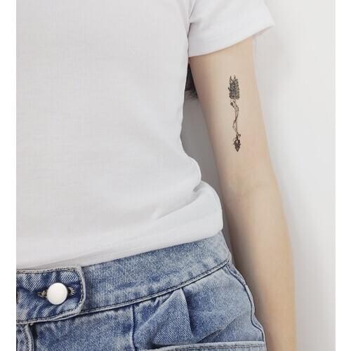 Feather Arrow Butterfly Temporary Tattoo Sticker Waterproof Women Men Adults Fake Body Art New Design 10.5X6cm Kids Hand Tatoo