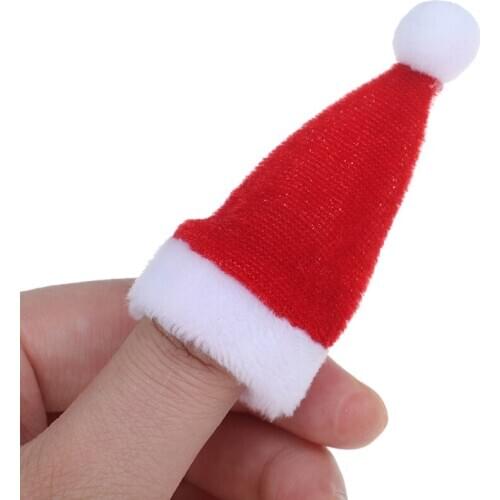 1/12 Scale Mini Dollhouse Miniature Christmas Santa Claus Hat Christmas Hat for Children Xmas Gift Decoration Dolls Accessories