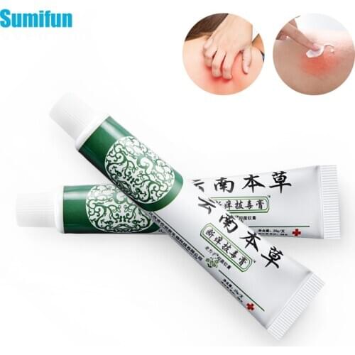 1/2Pcs Herbal Antibacterial Itching Cream Psoriasis Ointment Dermatitis Eczema Treatment Pruritus Eczematoid Relief Skin Beauty
