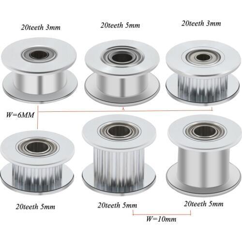 1pc GT2 Timing Pulley 20 teeth Bore 5mm for width 10mm 2GT Synchronous Belt 20Teeth gt2 belt pulley 3d printer accessories