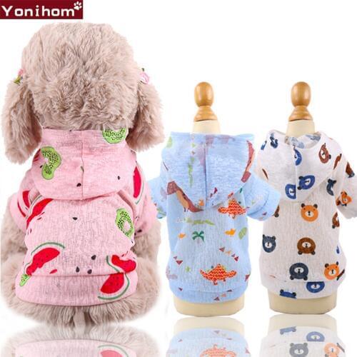 2019 Lovely Pet Dog Clothes for Small Dogs Cat Hooded Summer Sunscreen Clothing for Dogs Spring Summer Cheap Pet Clothes for Dog