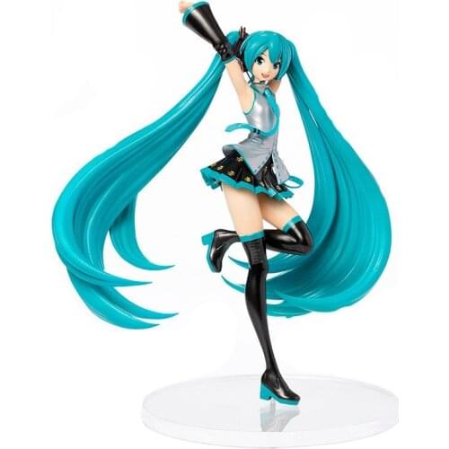 23cmBandai Original Anime Figure Hatsune Miku 10th Anniversary Edition Action Figure PVC Model Doll Decoration Toy Birthday Gift