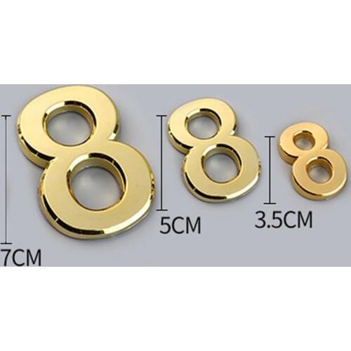3.5/5/7cm Number Stickers House Door Plaque Address Number Plate Sign Hotel Decor House Number Plaque Door Label 0123456789
