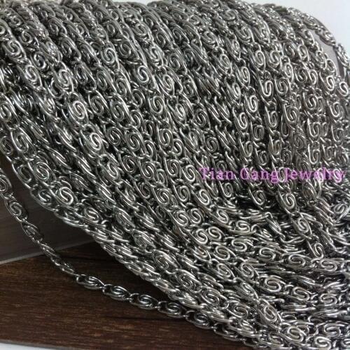 5/10Meter 316L Stainless Steel Silver Color Chain Silver In Bulk For DIY Jewelry Finding Wholesale Factory Price