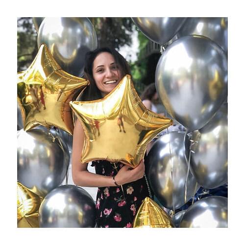 5pcs/lot 18 inch Five-pointed star foil balloon baby shower wedding childrens birthday party decorations kids balloons globos