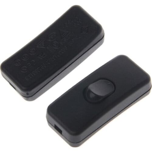 5 Pcs AC 250V/125V 2A Plastic ON/OFF Button In Line Cord Switch 85DA