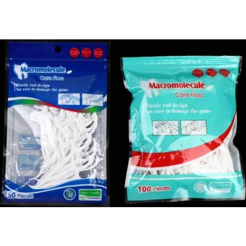 50/100Pcs/Lot Disposable Dental Flosser Interdental Brush Teeth Stick Toothpicks Teeth Cleaning Care