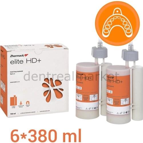 Zhermack Elite HD+ Maxi Tray Material - Fast Set - 6*380 ml