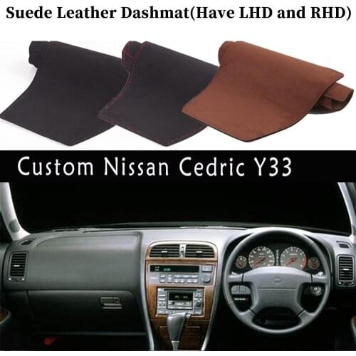 Accessories Car-styling Suede Leather Dashmat Dashboard Cover Dash Mat Carpet Custom Nissan Cedric Y33 1995 1996 1997 1998 1999