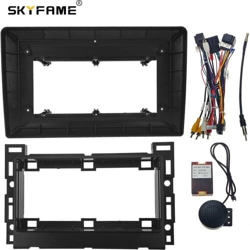 SKYFAME Car Radio Fascia Frame Cable CANBUS For Chevrolet Equinox Cobalt HHR Malibu Dashboard Kit Face Plate Frame Fascias