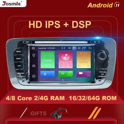 8 Core 4GB 64G 2 Din Android 11 Car DVD Player For Seat Ibiza 6J MK4 SportCoupe Ecomotive Cupra Radio Multimedia GPS Navigation