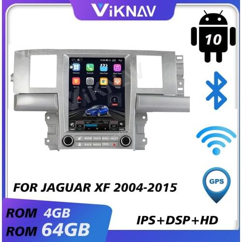 Car gps navi video multimedia player for Jaguar xf 2004-2015 android auto radio car audio tape recorder vertical screen