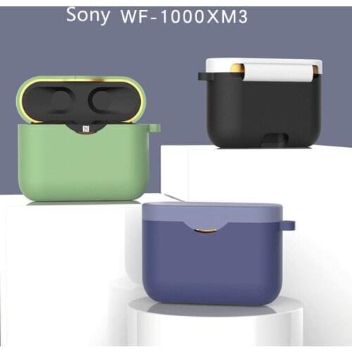 Case Cover for Sony WF-1000XM3 Earphone Bluetooth Headset case Soft Silicone Protective Cover Colors Case WF1000XM3 with buckle