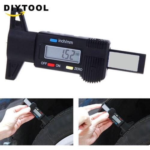 Digital Car Tyre Tire Tread Depth Gauge Meter Measurer Tool Caliper Thickness Gauges Tread Brake Pad Shoe Tire Monitoring System