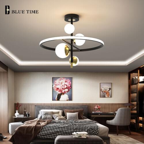Home Indoor Lights LED Chandelier For Living Room Dining Room Kitchen Decor Light Hanging Lighting Modern LED Chandeliers Black