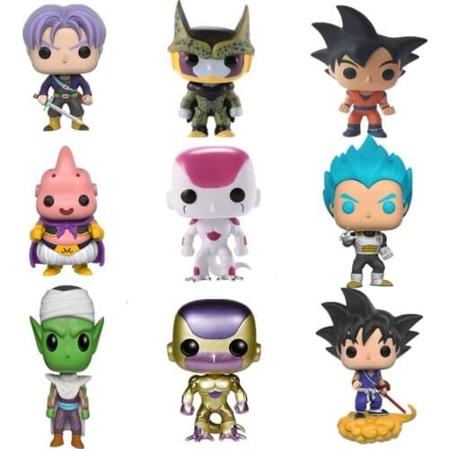 Dragon Ball Super Saiyan Anime Goku Vegeta Grinding Buotlanx Jewelry Model Doll PVC Actionable Doll Toy Series Childrens Gifts