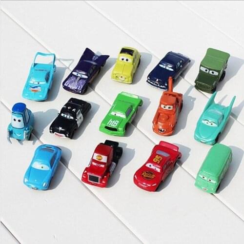 4-5cm 14pcs/Lot Car Story Lightning McQueen Car PVC Action Figure Toys Collection Model Doll Birthday Gifts For Children