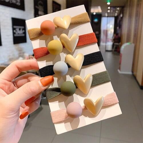 Korean Elegant Hair Rope Bracelet Scrunchie Women Elastic Hair Rubber Bands Accessories For Girls Tie Hair Ring Headdress Holder