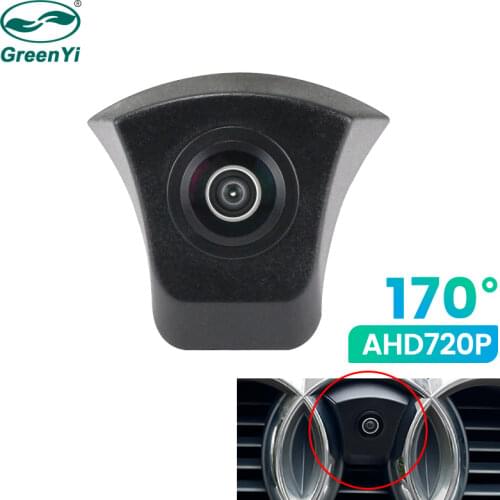 GreenYi 170° AHD 720P Night Vision Car Front View Camera For Audi A1 A3 A4 A5 A6 A7 Q3 Q5 Q7 TT Logo Mark Fisheye Lens HD Camera