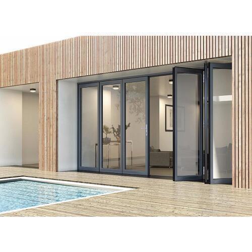 Hench China wooden Aluminum doors windows bi-folding doors wholesale factory hc-a16