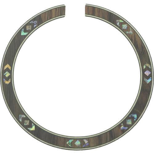 Dopro Quality Acoustic Guitar Soundhole Rosewood Rosette with Real Abalone Shell Inlay Design Dimenison 110*12*0.8mm