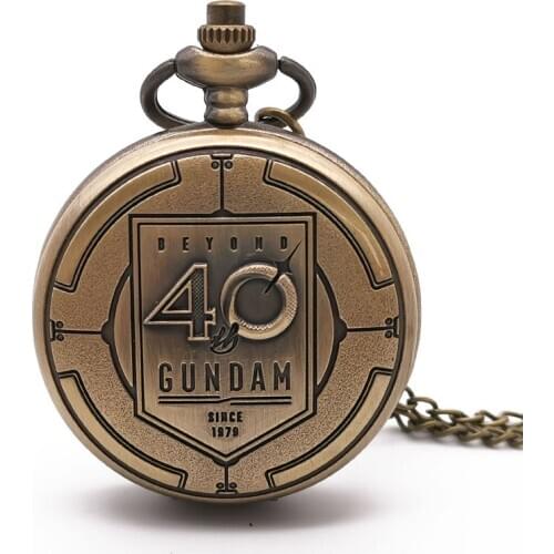 Best Retro Beyond Gundam 40th Anniversary Pocket Watch Retro Souvenir Design Men and Women Retro Necklace Pendant Gift