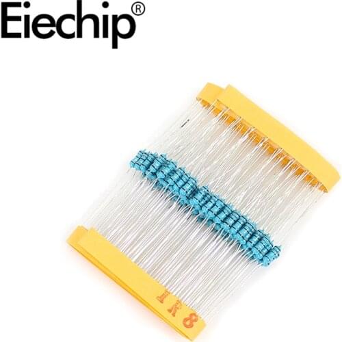 100pcs/lot 1/4W 1% Metal film resistor 1.8R 0.25W resistance 1.8 ohm Throught Hole