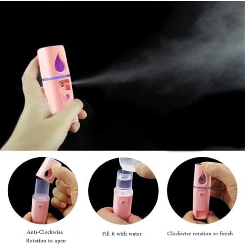 Portable Mini Air Humidifier 20ml Nano Facial Mist For Home Car Office Water Replenishment Instrument Hand-held Humidificador