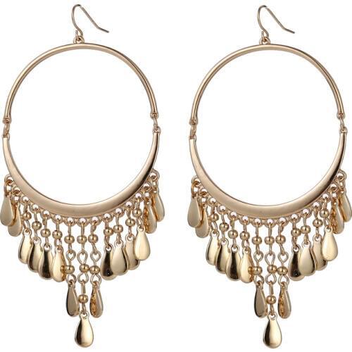 Multi Pendant Boho Ethnic Dangle Drop Earrings for Women Female Anniversary Bridal Party Wedding Jewelry Ornaments Accessories