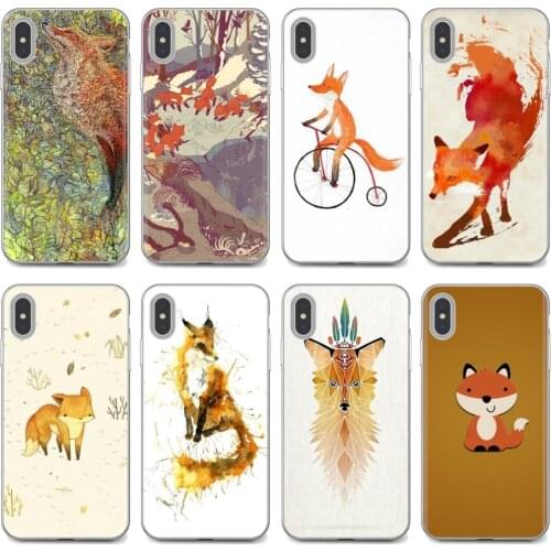 Soft Shell Case Splash Watercolor Fox For Xiaomi Mi A1 A2 A3 5X 6X 8 9 9T 10 10T 11 Lite SE Pro