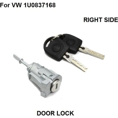 FREE SHIPPING NEW DOOR LOCK SERIES FOR VW MK4 GOLF BORA FOX COMPLETE DOOR LOCK SET + 2 KEYS FRONT RIGHT SIDE NEW