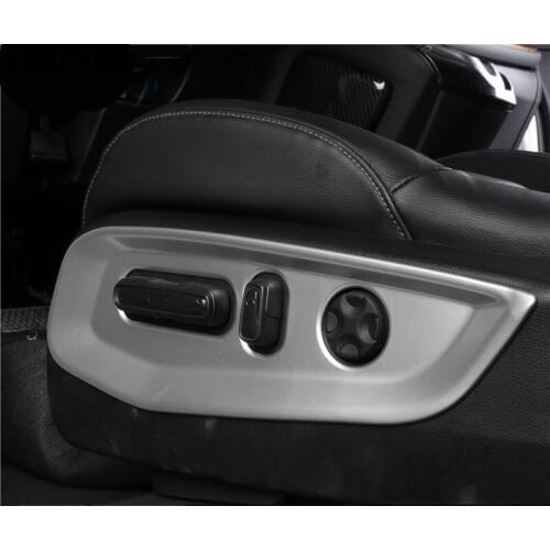 Stainless Steel ABS Chrome 2pcs For HONDA CRV CR-V 2017 2018 Front Seat Adjustment Button Trim Cover Interior Sticker